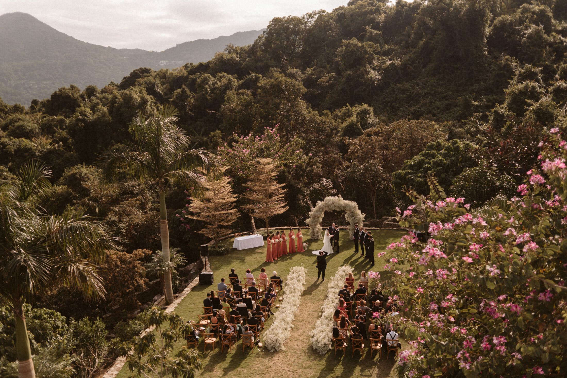 Modern Private Villa Wedding in the Mountains of Hong Kong
