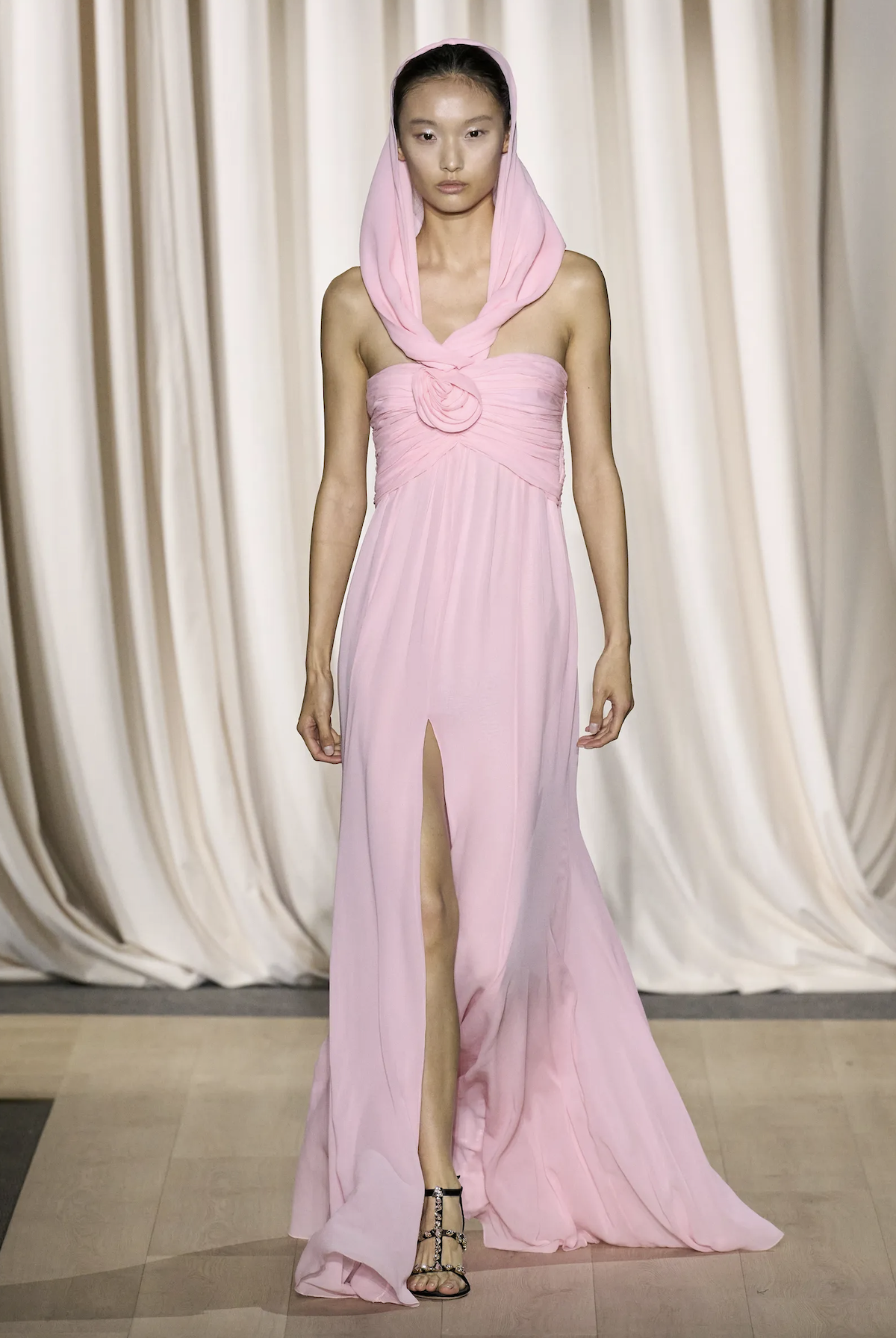 pink wedding guest dress